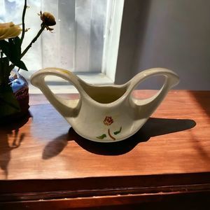 One of a kind? Antique trinket dish made on 5/9/1957 sunflower design on sides